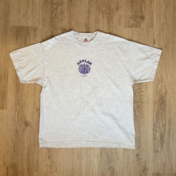 Vintage Aztlán La Raza Los Angeles Graphic T-Shirt Gray 2XL Aztec Calendar - Picture 2 of 5